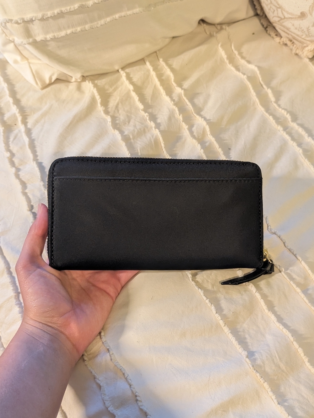 kate spade black beaded zip-around wallet - Picture 3 of 7